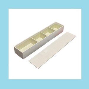 Martha Stewart Home Office Avery Stack+Fit Shagreen Stackable Lidded Box, Ivory